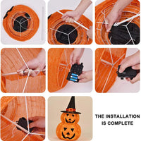 Cute Halloween Pumpkin Decorations Collapsible Jack-o-Lantern Pumpkin Lights for Indoor Outdoor Home, Party, Yard Decorations