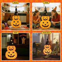 Cute Halloween Pumpkin Decorations Collapsible Jack-o-Lantern Pumpkin Lights for Indoor Outdoor Home, Party, Yard Decorations