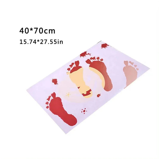 New Creative Halloween Blood Footprints Bath Mat Horror Rug Toilet Carpet Non Slip Absorbent Shower Bathroom Mat Rugs Floor Mat